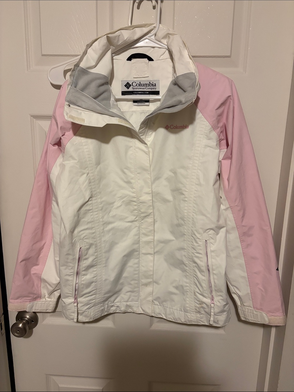 Columbia White and Pink Women's Jacket